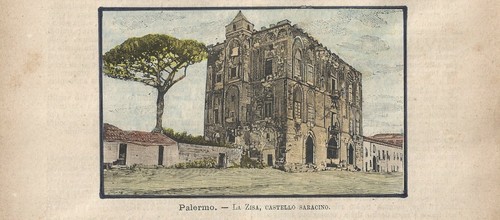 Stampa antica palermo veduta - stampa,