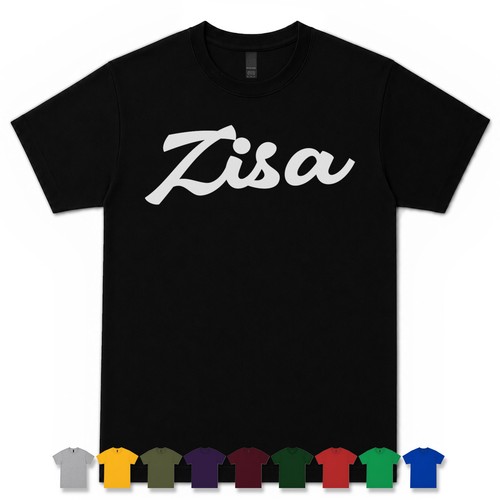 Maglietta zisa retro script - maglietta,